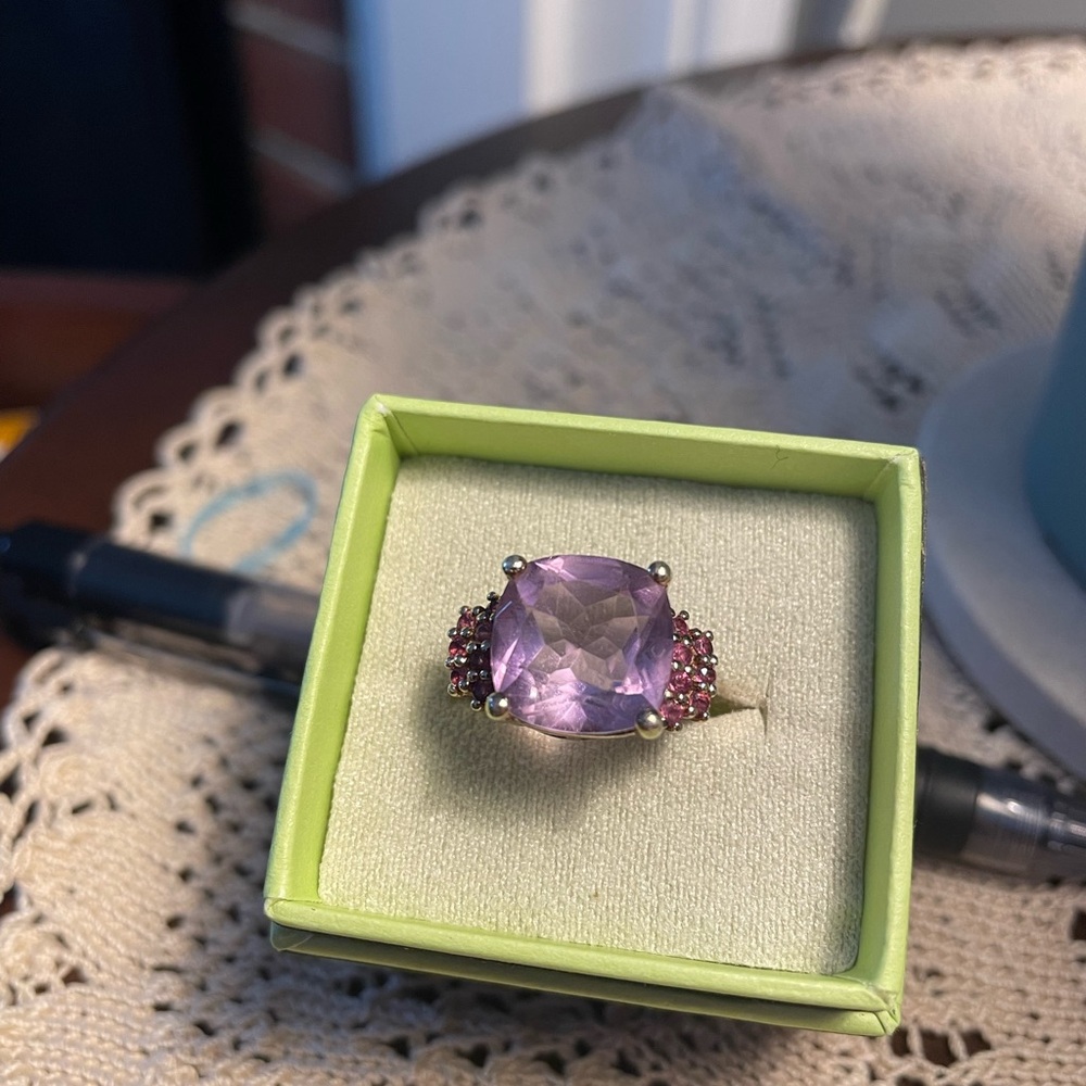 Ross-Simons 4.9 ct. Amethyst & .60 ct. t.w. Rhodolite garnet ring Size 6